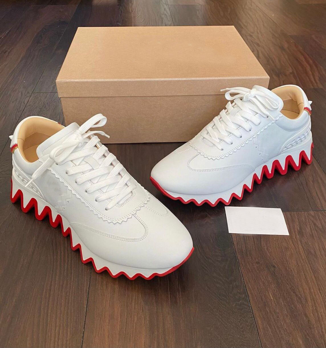 

Summer Sneakers Shoes !! Men's S-quality Red Bottom LoubiShark Sports For Couple Casual Walking Luxury Designer Nice Trainers EU35-47, Black