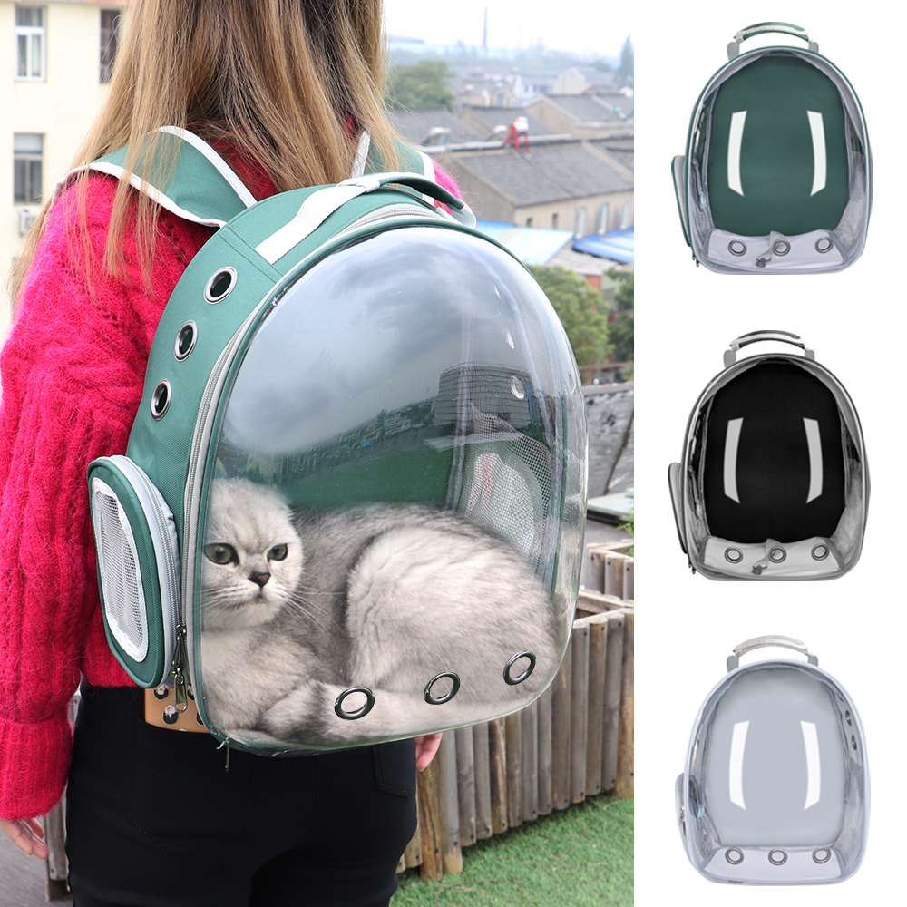 

Portabe Cat Carrier Bag Breathabe Pet Sma Dog Cat Backpack Outdoor Trave Space Capsue Cage Transparent Space Pet Backpack