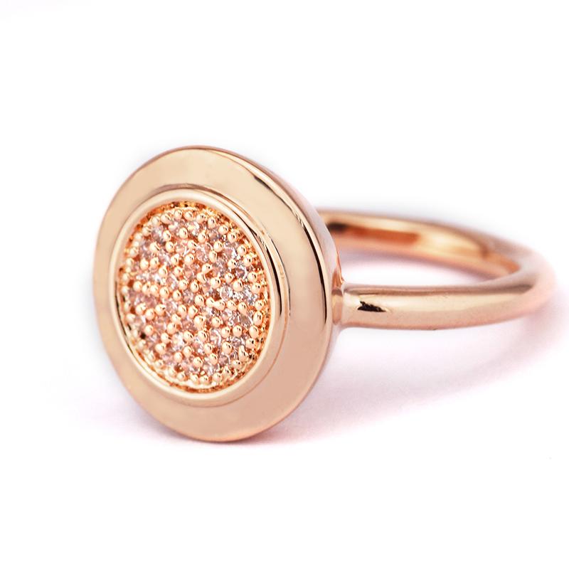 

Cluster Rings Signature Rose With Clear CZ 100% Original 925 Sterling Silver Jewelry