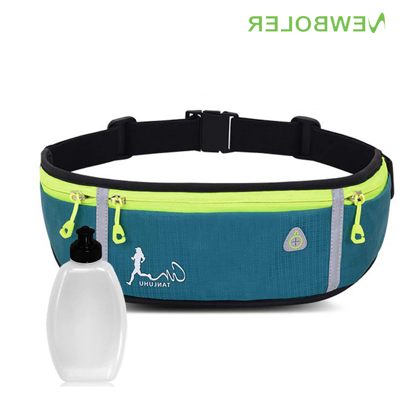 

professional outdoor running bag phone anti-theft pack belt waist bags waterproof men women gym with water bottle