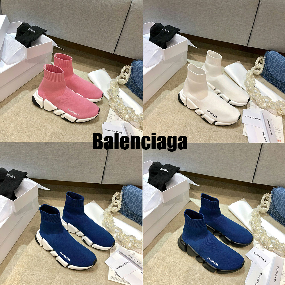 

with box #2021# designer men womens speed trainer sock boots socks boots casual shoes shoe runners runner sneakers #35-45#, No.1
