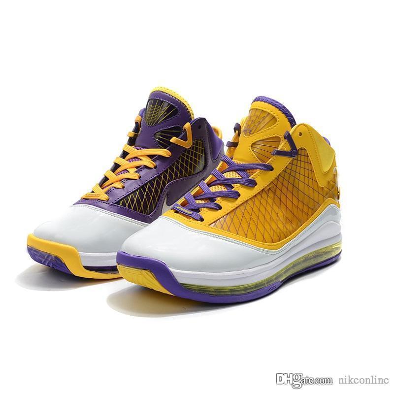 

Retro mens lebron VII 7 QS basketball shoes air zoom max White Blue Purple Yellow Gold Black Red James LeBrons 19 sneakers tennis with box