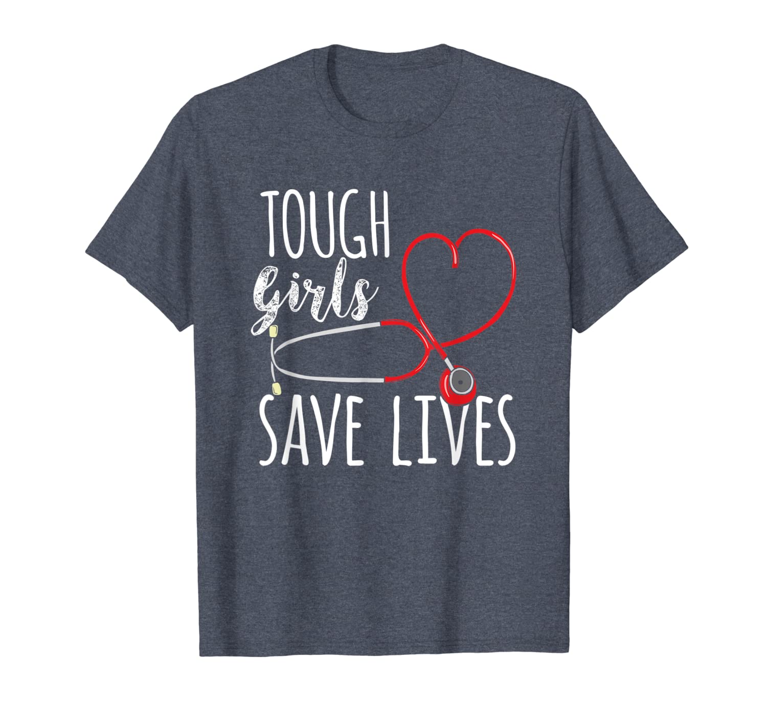 

tough girls save lives t-shirt, White;black