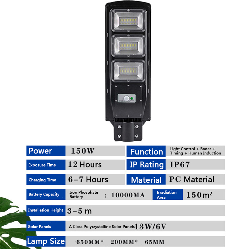 

Outdoor Lighting Intergrated Solar Lamp Household Street Light IP67 Waterproof Garden Lamps 50 100 150 200W Human Body Induction Wall Solars