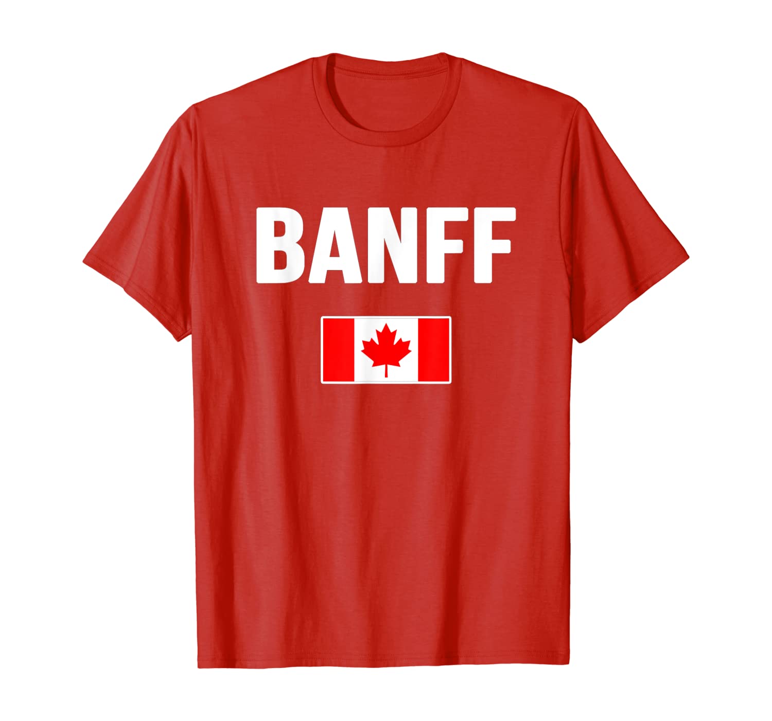 

Banff T-shirt Canada Souvenir Travel Vacation Tour, White;black
