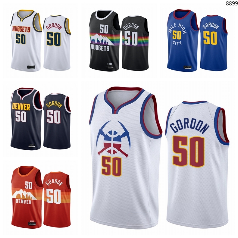 

Aaron 50 Gordon DenverNuggetsMen Black City Basketball Jersey Edition Size S-3XL, Black;red