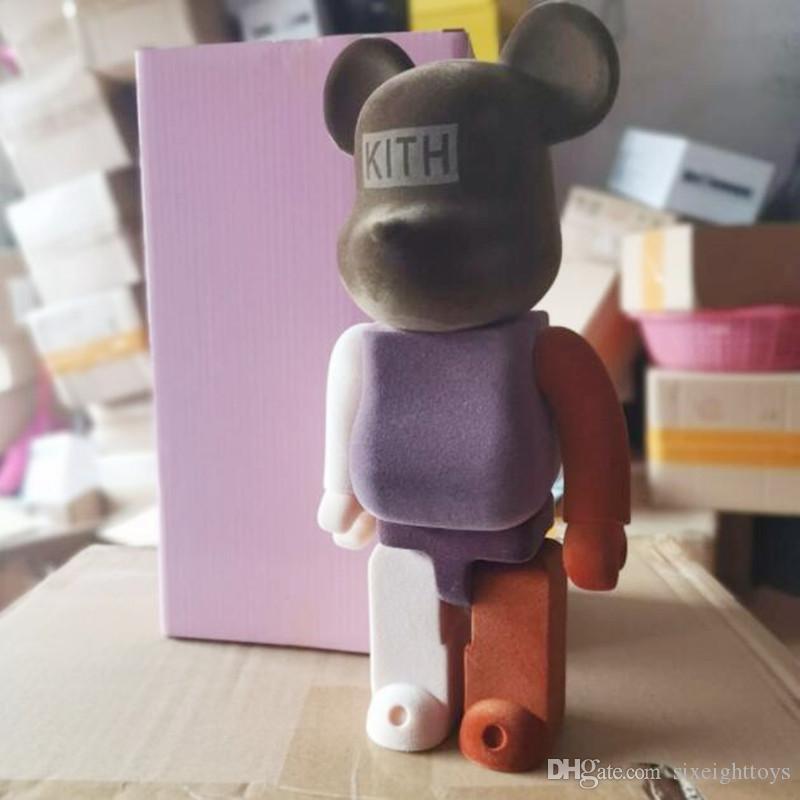 

New 1000% 70CM and 400% 28CM Bearbrick The Flocking KITH Fashion bear figures Toy For Collectors Be@rbrick Art Work model decoration toys