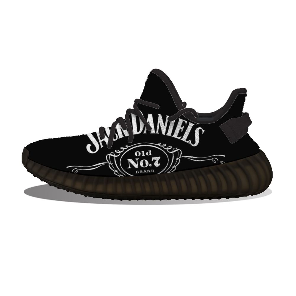 

Wholesale Custom Running Shoes Jack - Daniels Logo fun printing men's women's fashion breathable customized leisure outdoor sports Sneaker, Black