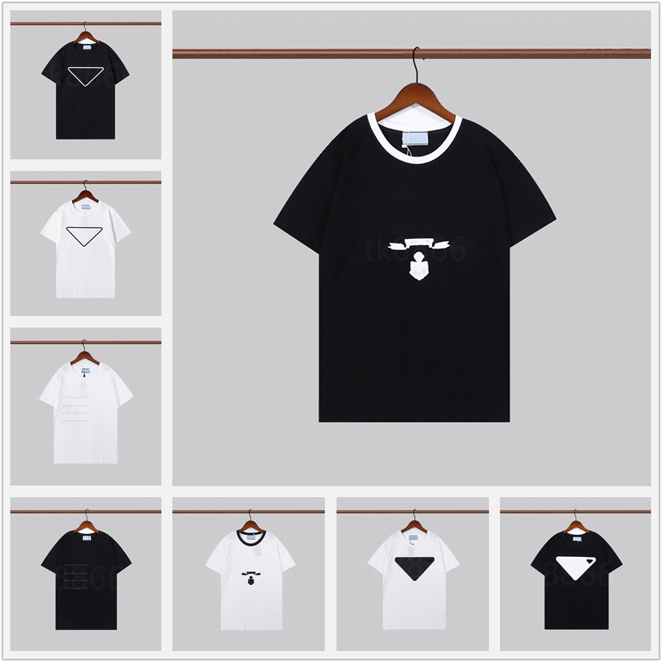 

Designer t shirt luxury Summer short Sleeve Men Women Tee classic triangle T-shirts senior Pure cotton high quality size S, #11