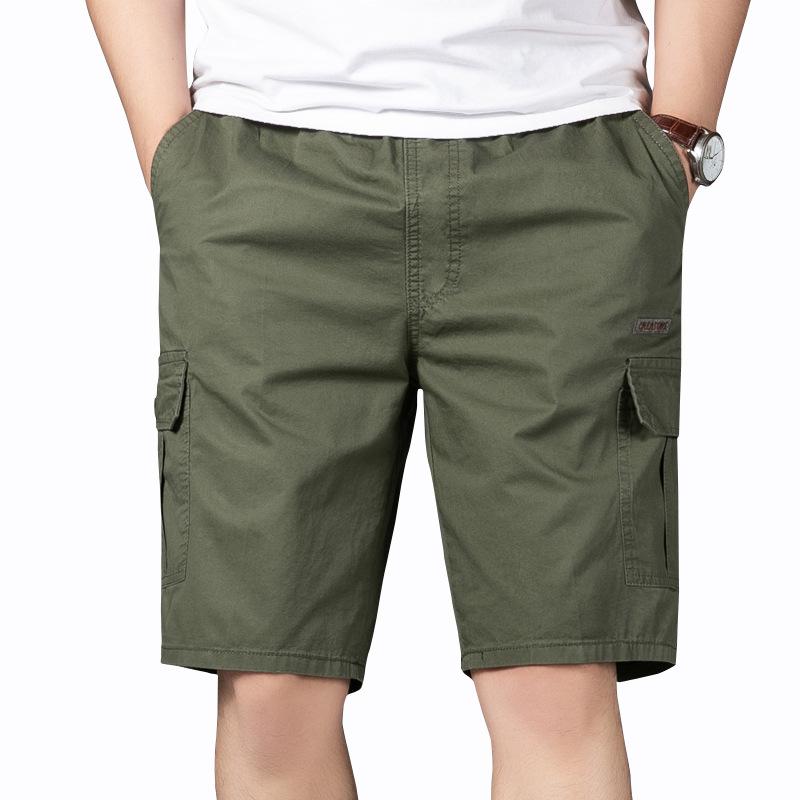 

Men's Shorts Men Short Summer Plus Size Cotton Elastic Waist Bermuda Loose Baggy Army Green Male Cargo Casual 5XL 6XL 4XL XXXL, Blue