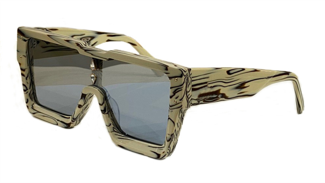

fashion sunglasses Z2188 square thick plate frame lens with crystal decoration avant-garde design outdoor uv400 protective glasses catwalk style