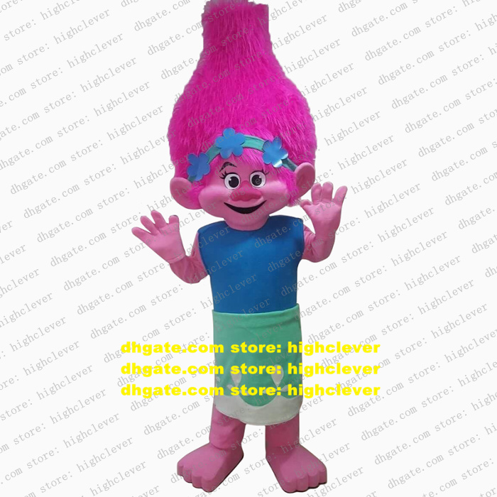 

Lovely Poppy From Dream works TROLLS Movie Mascot Costume Adult Cartoon Character Wedding Ceremony Cut The Ribbon CX016 Free Ship, Red;yellow
