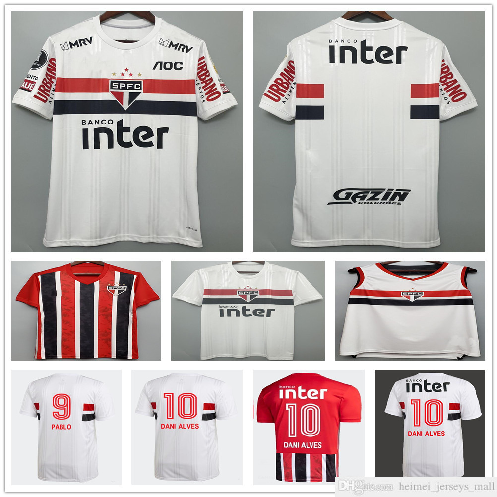 

2020 2021 Sao Paulo Soccer Jersey 10 DANI ALVES PATO PABLO HERNANES HELINHO Custom 20 21 Home Away Football Shirt with All Sponsors, Women size only s-xl