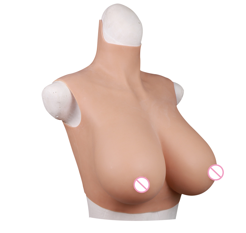 

Lans Silicone Breastplate Silk Cotton C-G Cup Touch Soft Breast Forms for Crossdressers Transgender Drag-queen Mastectomy