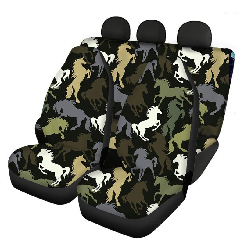 

Front And Back Car Seat Cover Camouflage Design Dustproof Auto Accessories Protector Crazy Horse Case Universal