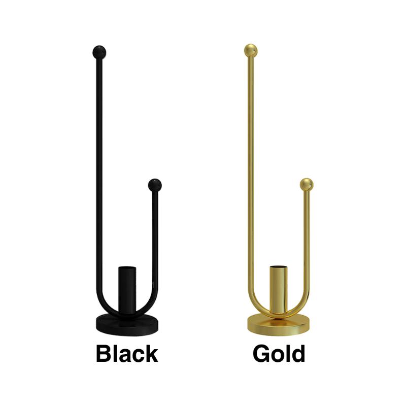 

Candle Holders Party Decoration Festive Centerpiece Cast Iron Pipe Design Tabletop Candlestick Candlelight Dinner Stable Home Holder