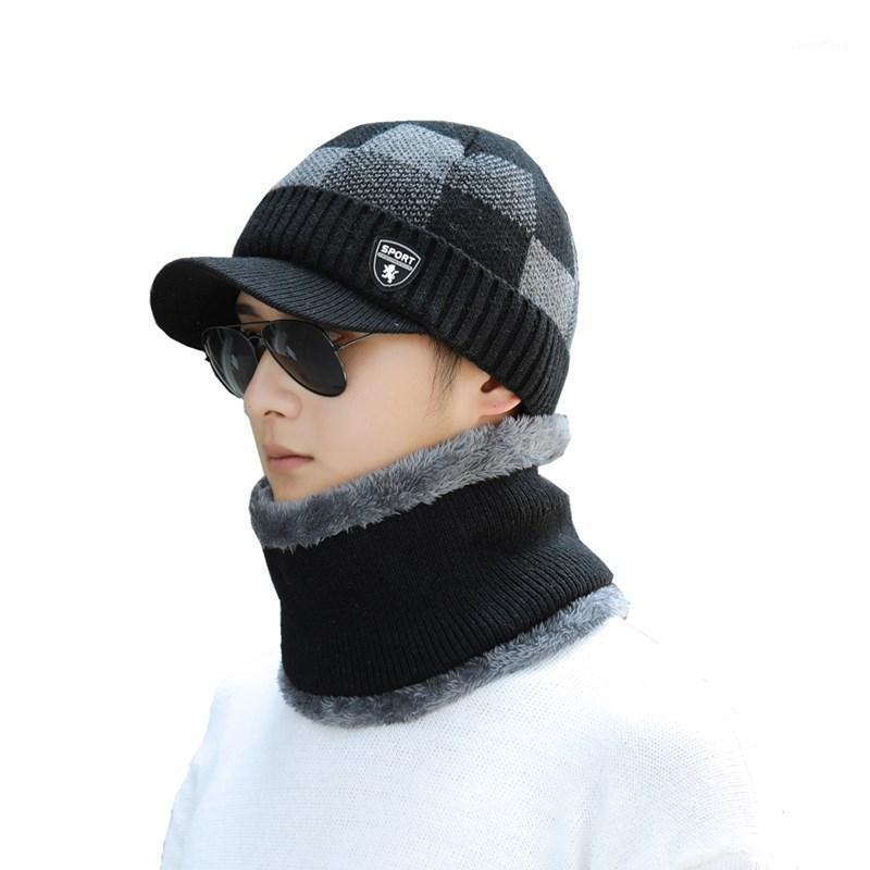 

Autumn And Winter Plaid Down Cap For Men Women Berets, Black