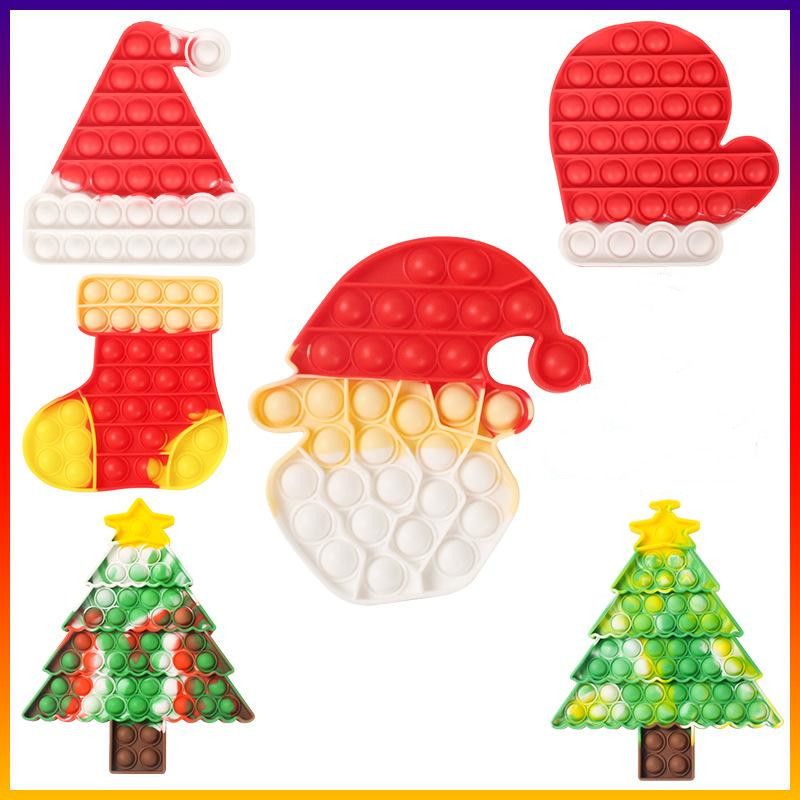 

Christmas children's toys Pop toys Fidget Sensory Push Bubble Board Game Anxiety Stress Reliever Kids Adults Autism Special Needs Sale cc1