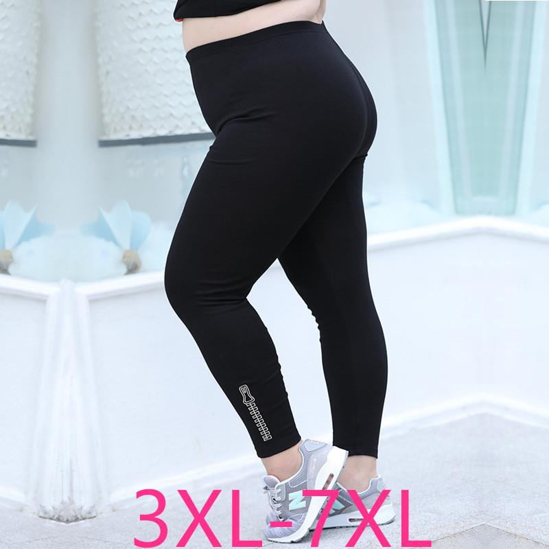 

Women's Pants & Capris Autumn Winter Plus Size Pencil For Women Slim Casual Elastic Waist Tight Long Sport Trousers 3XL  5XL 6XL 7XL, Black