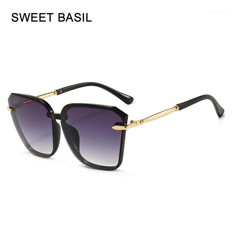 

Sunglasses SWEET BASIL 2021 Vintage Square Women Oversized Sun Glasses Female Eyewear Trend Frame Oculos UV4001