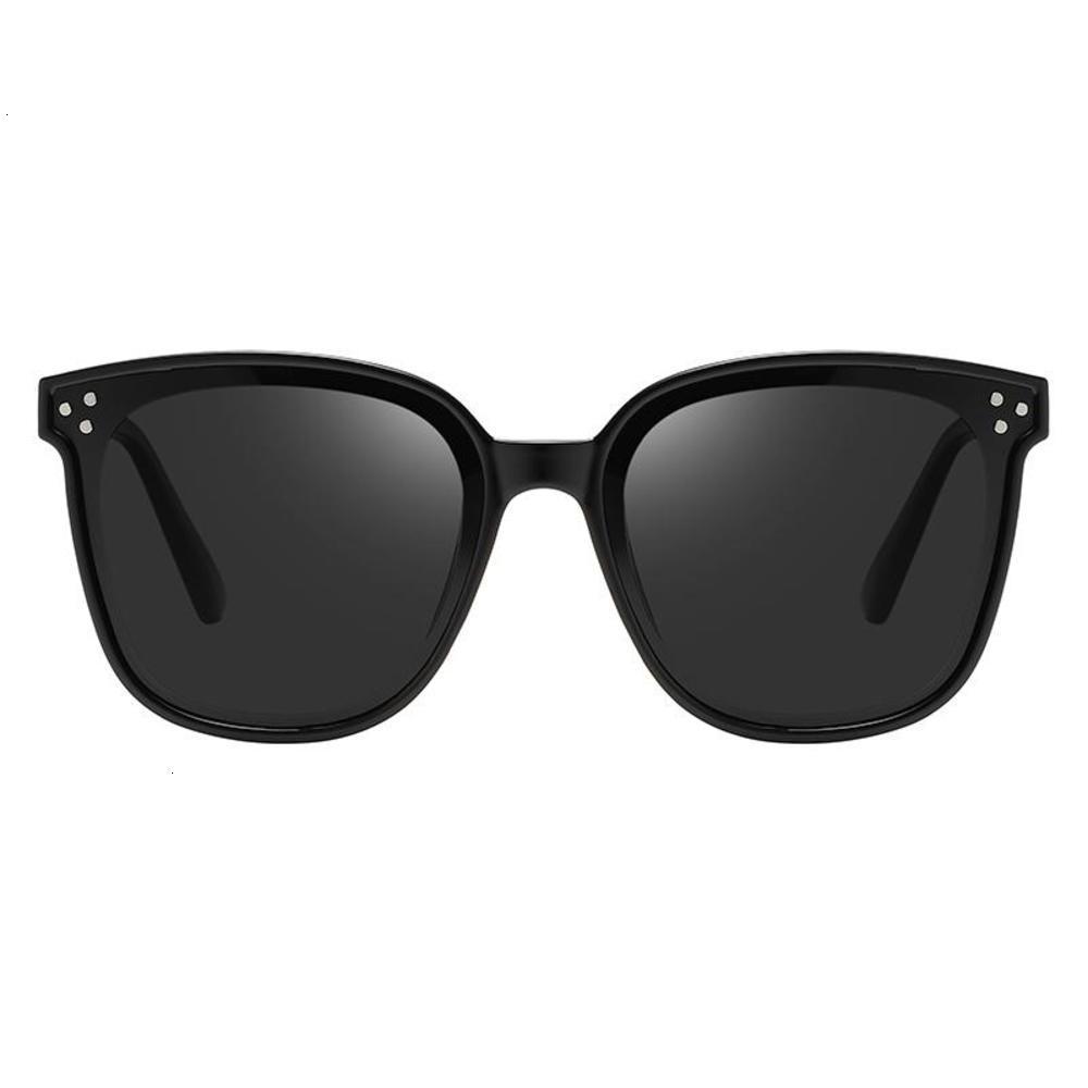 

sunglasses Women Fashion Oversized Polarized Sunglasses Retro Square Frame PC Sun Glasses Trend Men Fishing Driving Summer Shades 114, Black