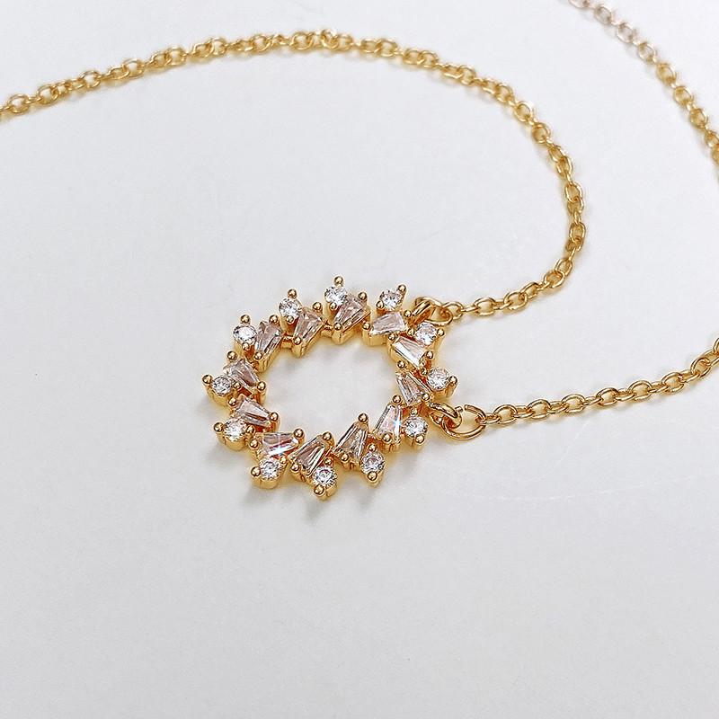 

Pendant Necklaces CAOSHI Exquisite Geometry Cubic Zirconia Necklace For Women Dazzling Statement Accessories Selling Fashion Jewelry