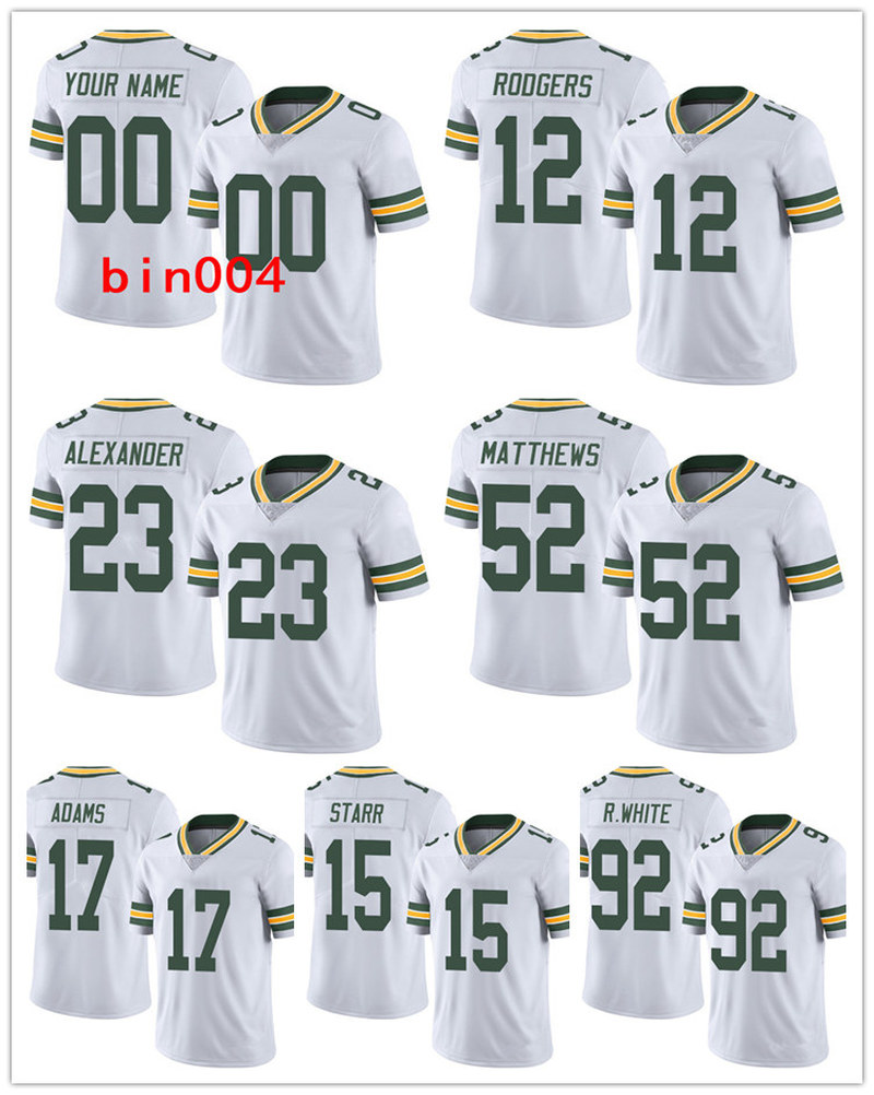 

Jersey Green Bay''Packers''MEN''NFL''Women Rodgers White Vapor, Custom