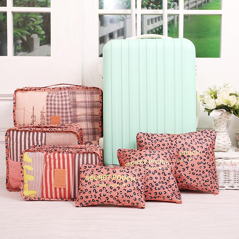 Duffel Bags 6PCS/Set High Quality Oxford Cloth Travel Mesh Bag In Luggage Organizer Packing Cube Organiser For Clothing-image-698738262