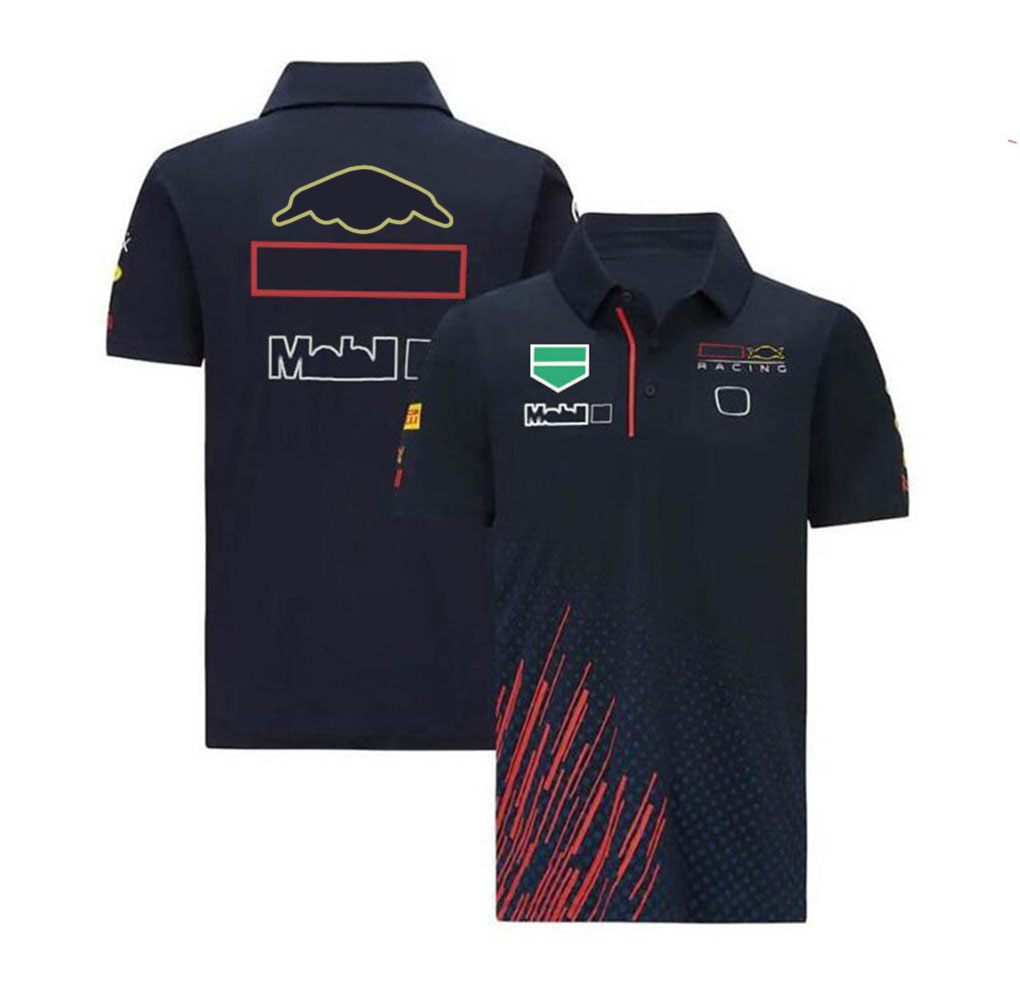 

F1 racing short-sleeved polo shirt men' lapel overalls made to order