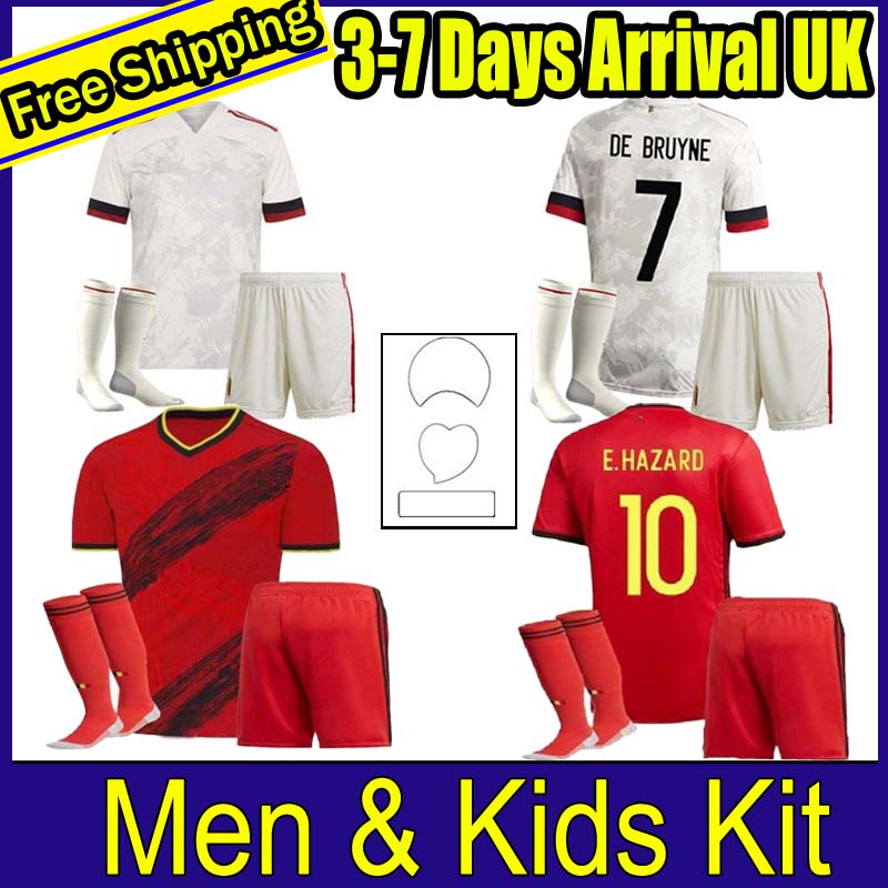 

2020 Belgium Home LUKAKU HAZARD KOMPANY DE BRUYNE MERTENS Soccer Jersey 2021 Adult man and kids Full kit sports football shirt, Black