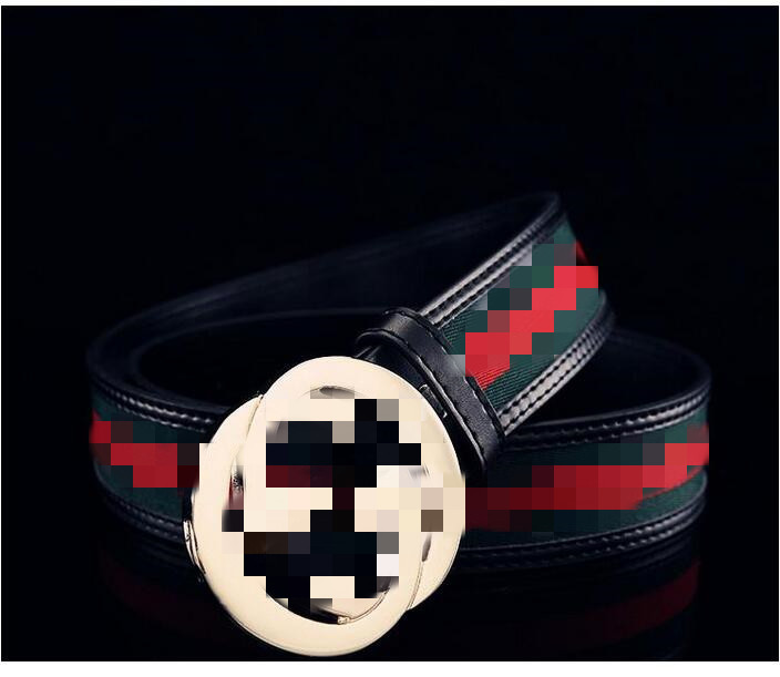 

20 Color Width 3.8CM Fashion Print Gold g Buckle jeans Belts For Women and men Top luxury design womens Genuine Leather belt no box, Black;brown