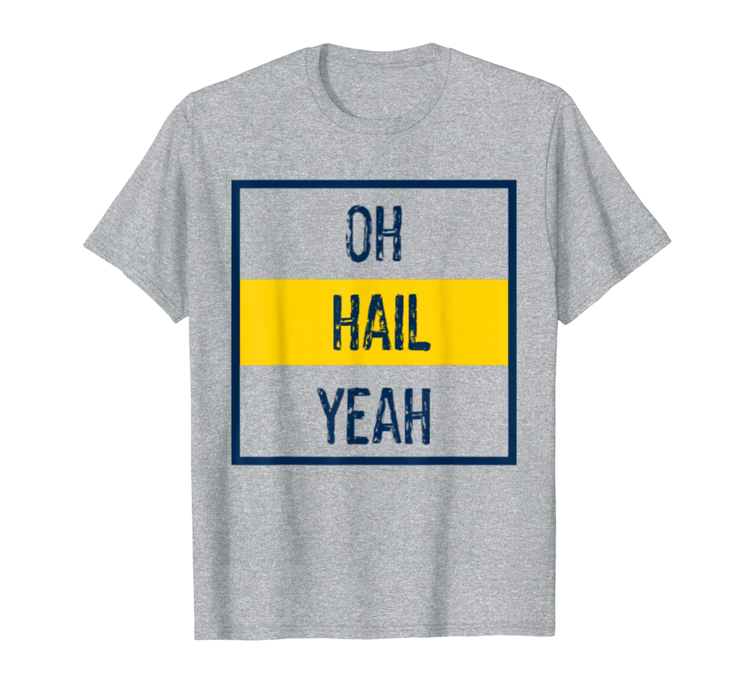 Oh Hail Yeah Michigan Michigander Pride Distressed Text Tee T-Shirt-image-702044807