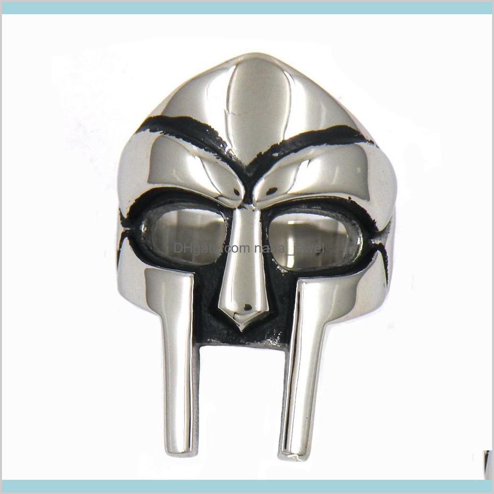 

Fanssteel Stainless Steel Mens Or Womens Punk Vintage Tribal Man Mask Ring Signet Ring Gift Fsr11W95 Tqfbp 2Cmnu, Silver