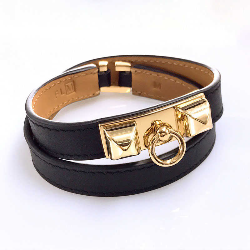 

Fashion Jewelry Genuine Leather Bracelet for Women the Best Gift Q0717