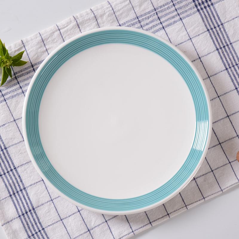 

Dishes & Plates White Ceramic Dinner Tableware Breakfast Fruit Salad Dessert Tray Talerze Obiadowe BG50BB