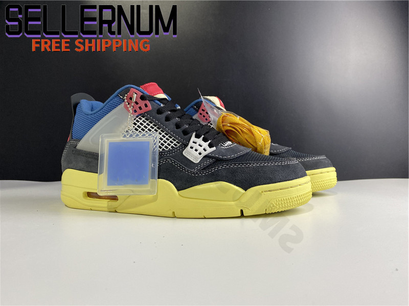 

Union Jumpman 4s Super alliance army green Man Basketball Shoes 4 UN OG Real Leather Outdoor Sneakers With DC9533-001 CGL, Bubble wrap packaging