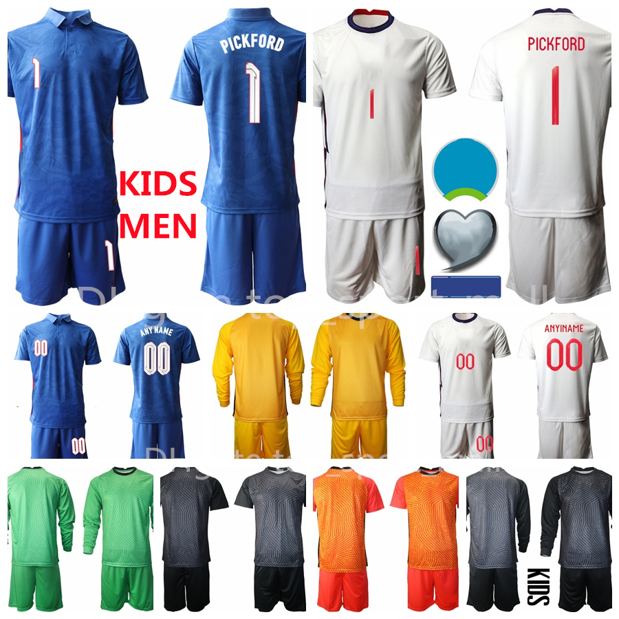 

Goalie Men Kids National Team 1 Pickford Jersey Soccer Goalkeeper Long Short Youth Joe Hart Gordon Banks Shilton Aaron Ramsdale Football Shirt Kits European Cup Y-G-L, Green long