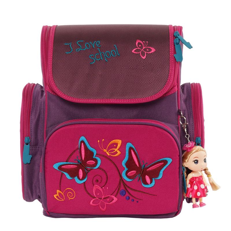

School Bags 1004 Fashion Cartoon For Girls Butterfly Design Children Orthopedic Backpacks Grade 1-4 Mochila Infantil