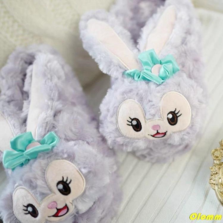 

Winter Women Cotton Slippers Plush Warm Non-slip Outdoor Indoor Shoes Fluffy Slipper Home Soft Floor, Black