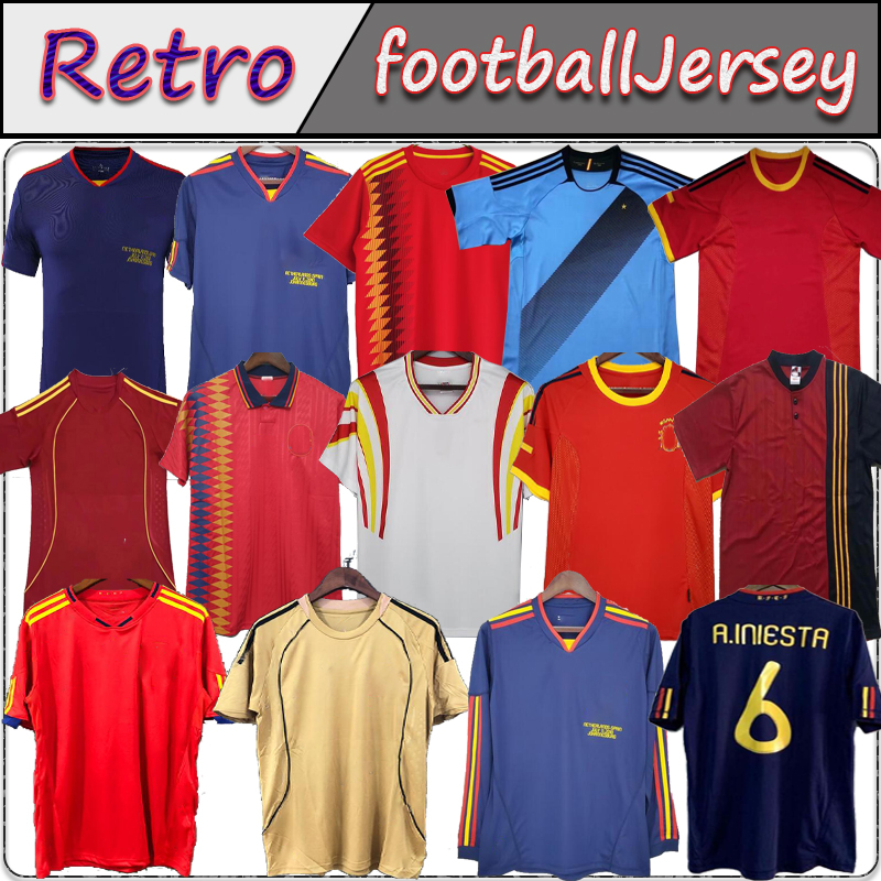 

Final 1994 1996 2008 2010 2012 Spain retro soccer jersey FABREGAS XAVI LUIS ENSRIQUE ALONSO Iniesta PIQUE TORRES camiseta de fÃºtbol classic, Black;yellow