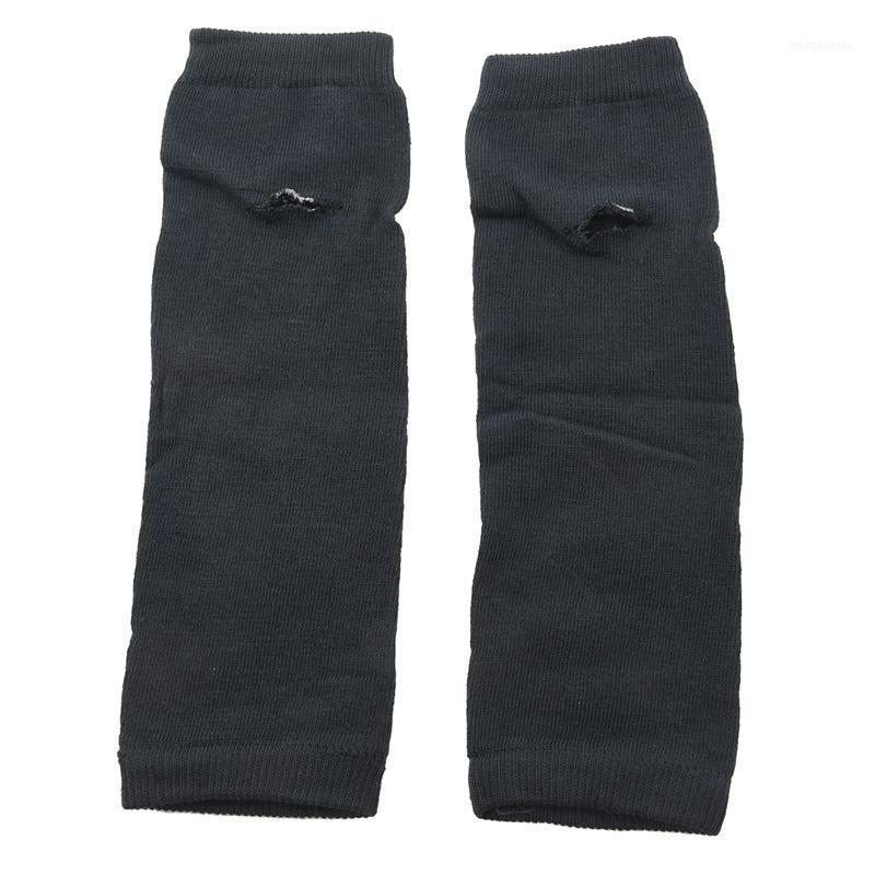 

Dark Gray Half finger Elastic Winter Thick Arm Warmers Gloves For Ladies1