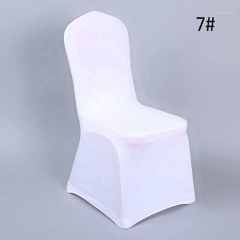 

Chair Covers 1PC China Universal All Inclusive Stretch Lycra White Cover Spandex Wedding Banquet Party Events