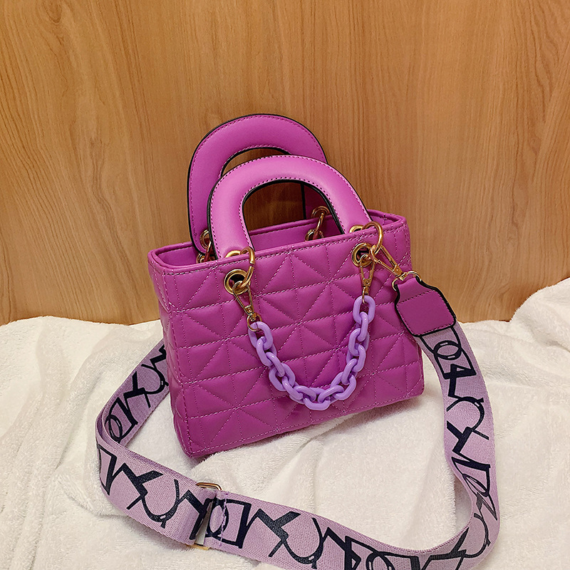 

Fashionable Stylish Portable Small Square Bag New Internet Celebrity Same Style Diana BagTexture Crossbody Small Bag Factory Price, As pic