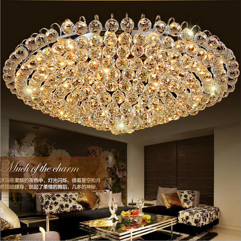 

Living Room Lamp El Lighting Golden Traditional Lamps LED Crystal Ceiling Fixture Lights