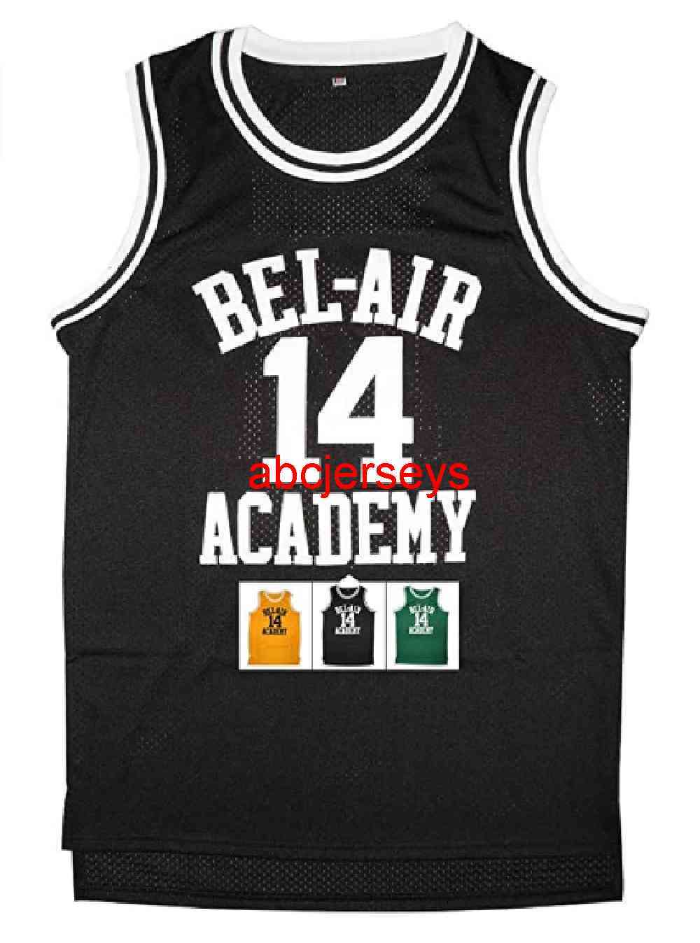 

Stitched 14 The of Bel Air Academy Basketball Jersey S-XXL, Green