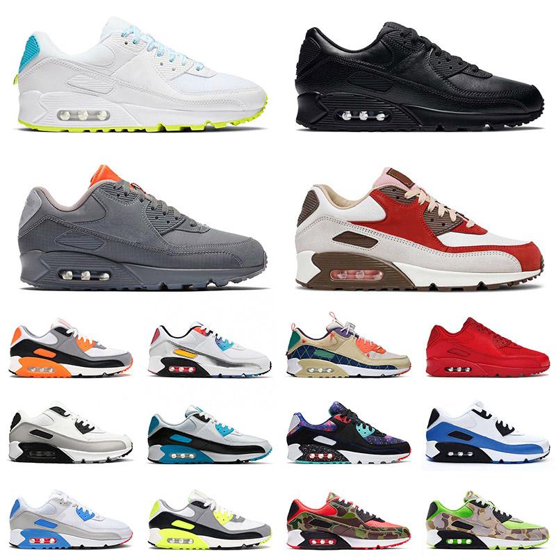 

2021 Max Mens Women Maxes Black White Trainers Hiking Jogging Walking Sports Big size 90 Sneakers Running Shoes, Black;gray