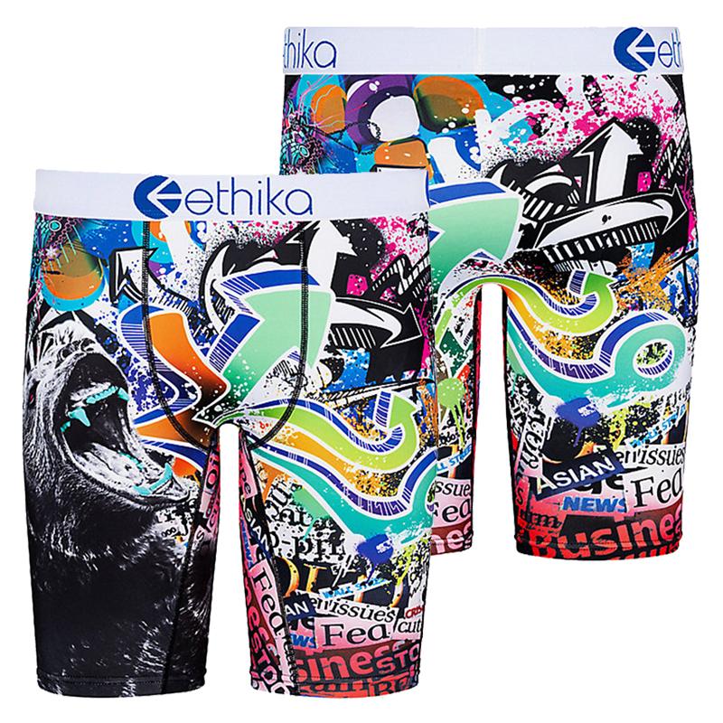 

Underpants Zhcth Ethika 2021 Colorful Breathable Male Short Pants Spandex Animal Cartoon Boxers Mens Underwear, Black;white