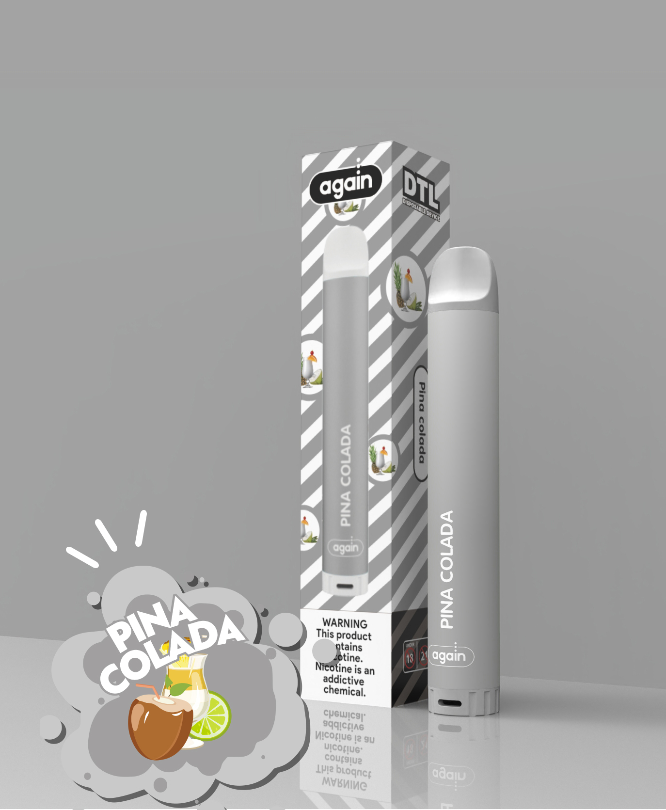 

Vapehome Original Design Wholesale Distribution OEM E-Shisha "Again" Dtl Disposable Vape Pen E cigarette