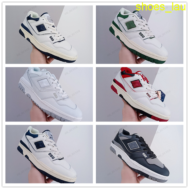 

2021 New 550 Low Sports Sneakers B550 Women Men Casual Shoe White Green Runner Outdoor Designer platform shoes without box, Shoebox