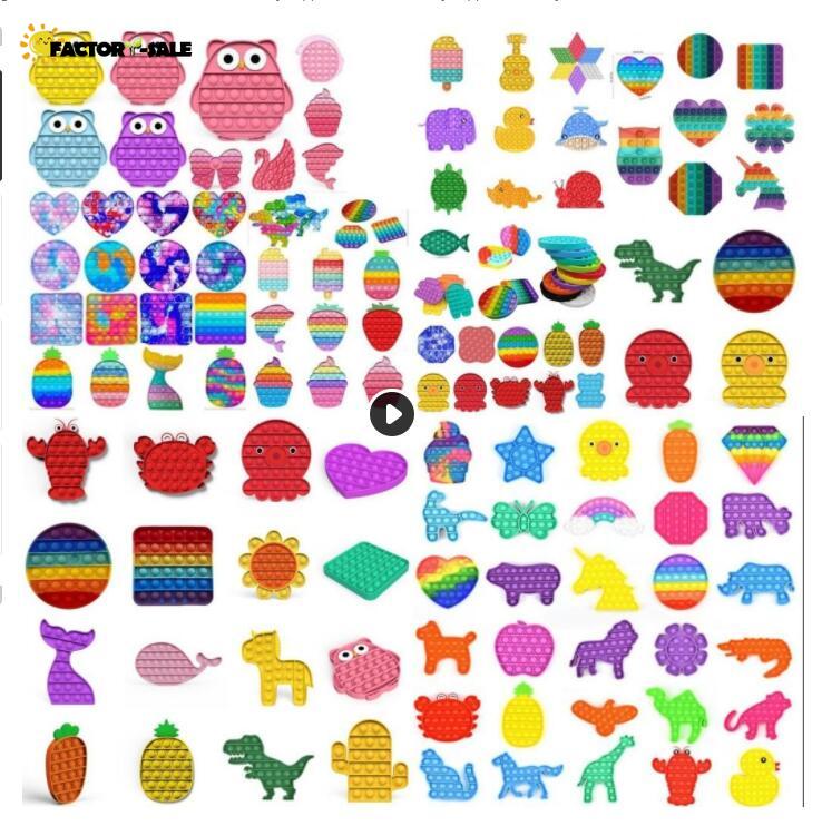 

Fidget Toys Push It Bubble Antistress Toys Anti-stress Soft Sensory Gifts Reusable Squeeze Toys Gifts Stress Reliever Board Games FY10, As picture